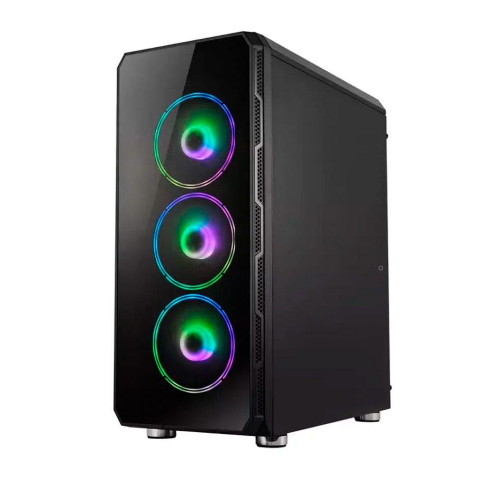 Case Altek ATX Krater Vidrio Templado 3Fan Delanteros Control