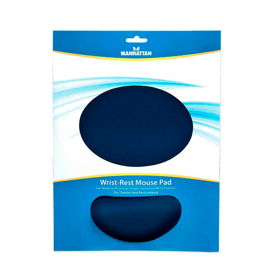 Mouse Pad Manhattan con Descansa Muñeca en Gel Azul