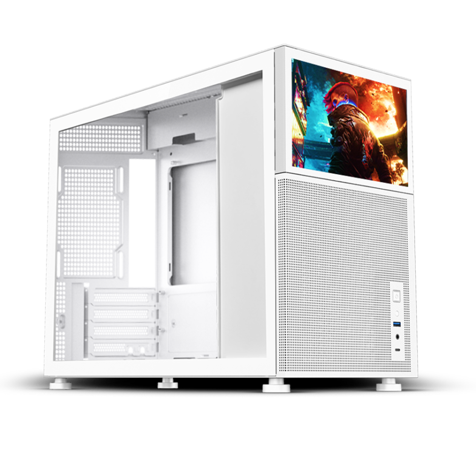 CASE ARMAGGEDDON TESSARAXX COREVISION MICRO ATX LCD FRONTAL COLOR WHITE