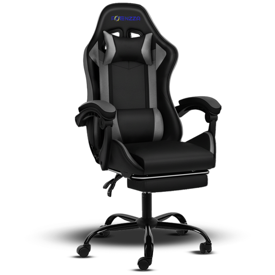 Silla Gamer Potenzza FH0037-PRO(Con Reposa Pies) Color Black/Gray