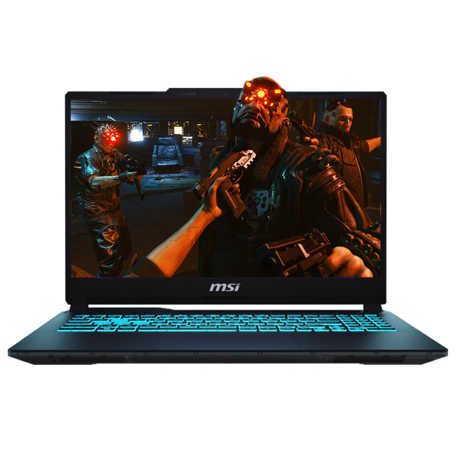 Laptop MSI CYBORG 15 A13VE-218US | Core I7 13VA Generación (13620H) | Pantalla 15.6" IPS FHD de 144Hz | RAM 16GB DDR5 | SSD Nvme 512GB | RTX-4050 6GB GDDR6 | Teclado BLUE | COLOR BLACK