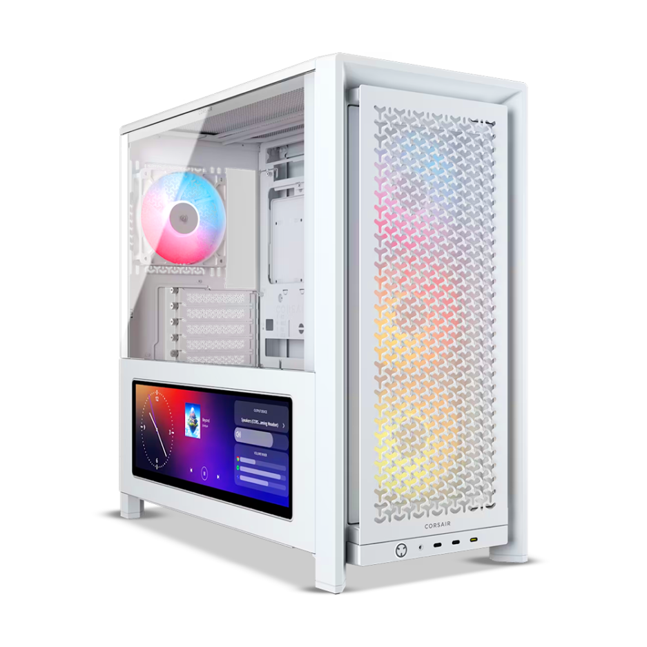 CASE CORSAIR XENEON FRAME 4000 SERIES MIDTOWER PANTALLA TACTIL COLOR WHITE