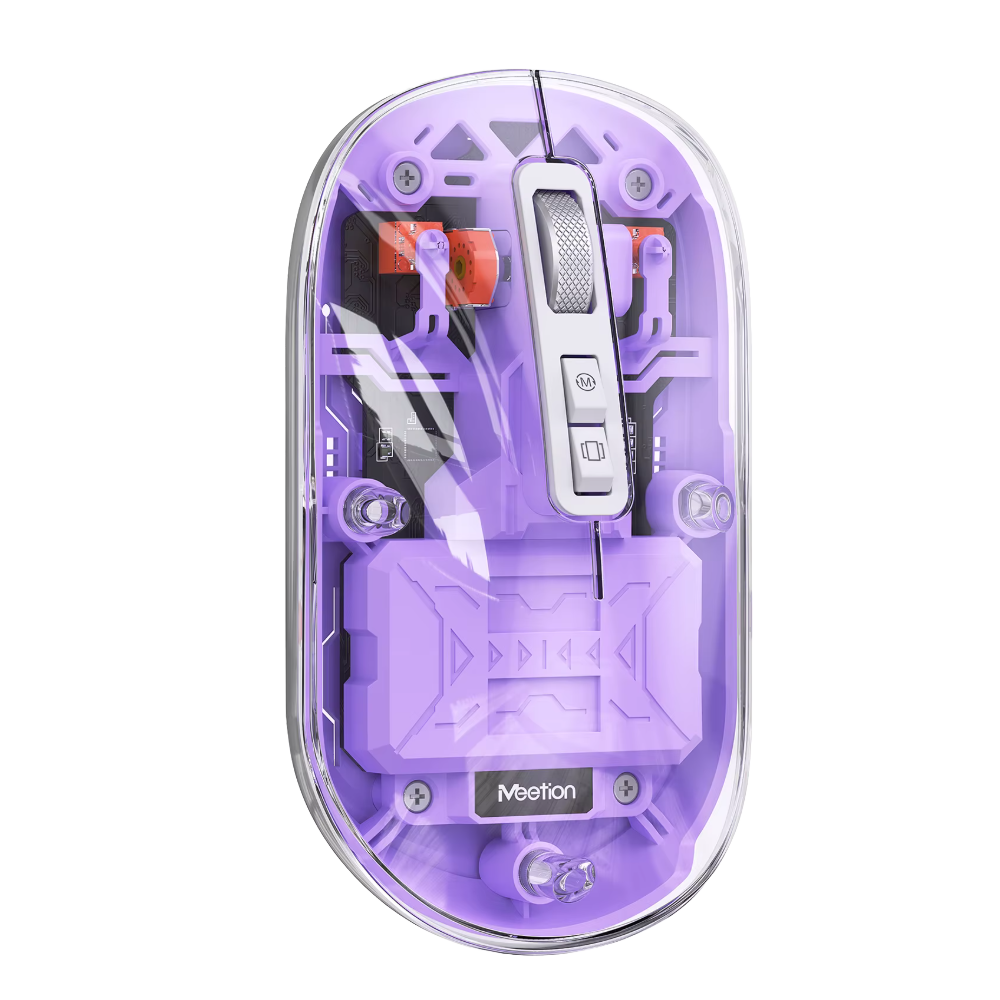 MOUSE MEETION BTM005 RECARGABLE 2400DPI CONEXION WIRELESS/BT COLOR PURPURA (SKU: 6970344734531)
