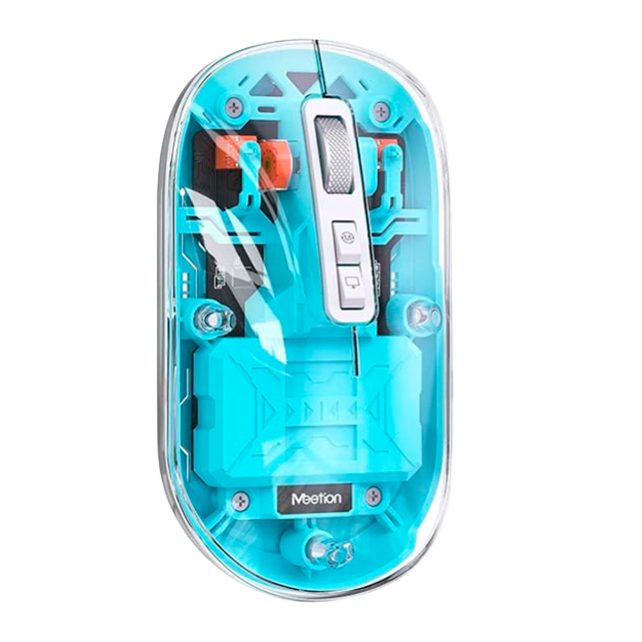 MOUSE MEETION BTM005 RECARGABLE 2400DPI CONEXION WIRELESS/BT COLOR BLUE