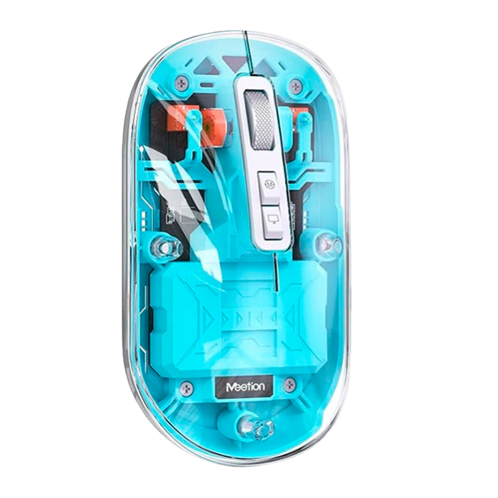 MOUSE MEETION BTM005 RECARGABLE 2400DPI CONEXION WIRELESS/BT COLOR BLUE (SKU: 6970344734548)