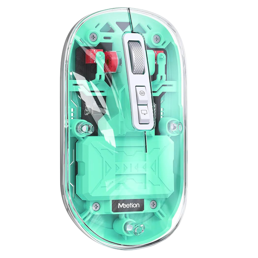 MOUSE MEETION BTM005 RECARGABLE 2400DPI CONEXION WIRELESS/BT COLOR GREEN (SKU: 6970344734555)