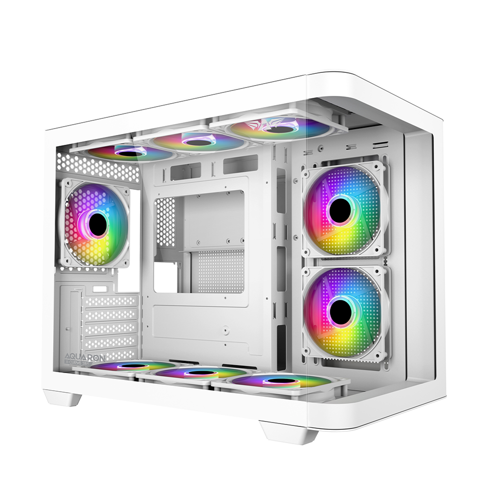 Case ARMAGGEDDON AQUARON X-CURVE GIGA 10 ATX  Color White (SKU: 8886411982003)