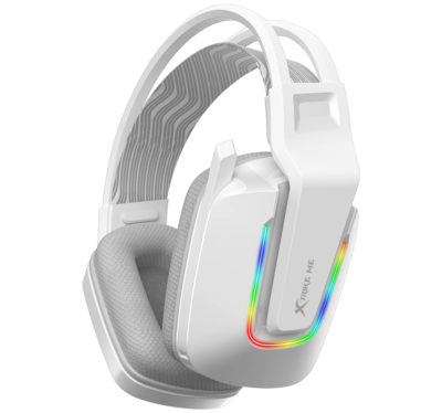 Headset Xtrike ME GH-712 WH Conexión USB/3.5MM Incluye Adaptador Color White RGB
