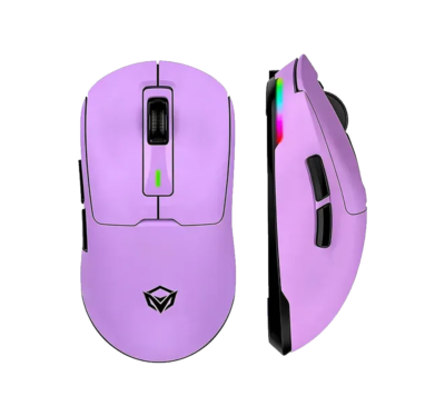 Mouse Meetion AIR GW24 8000DPI Recargable Conexion Bt/wireless/cable Usb-c Color Purple