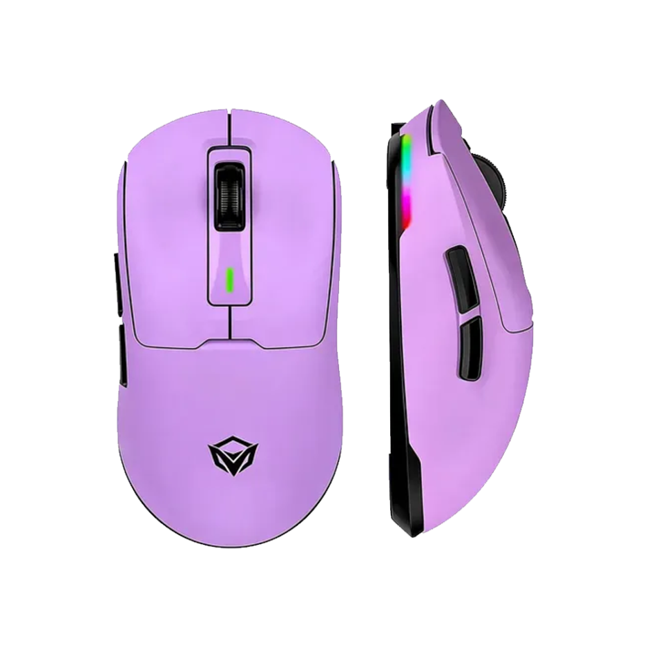 Mouse Meetion AIR GW24 8000DPI Recargable Conexion Bt/wireless/cable Usb-c Color Purple