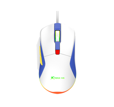 Mouse Xtrike ME GM-227 (7COLORES) 3600DPI 6BOTONES Conexion USB Color White