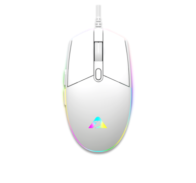 Mouse Armaggeddon Grumman Raven III RGB 12800DPI 5BOTONES Conexion USB Color White