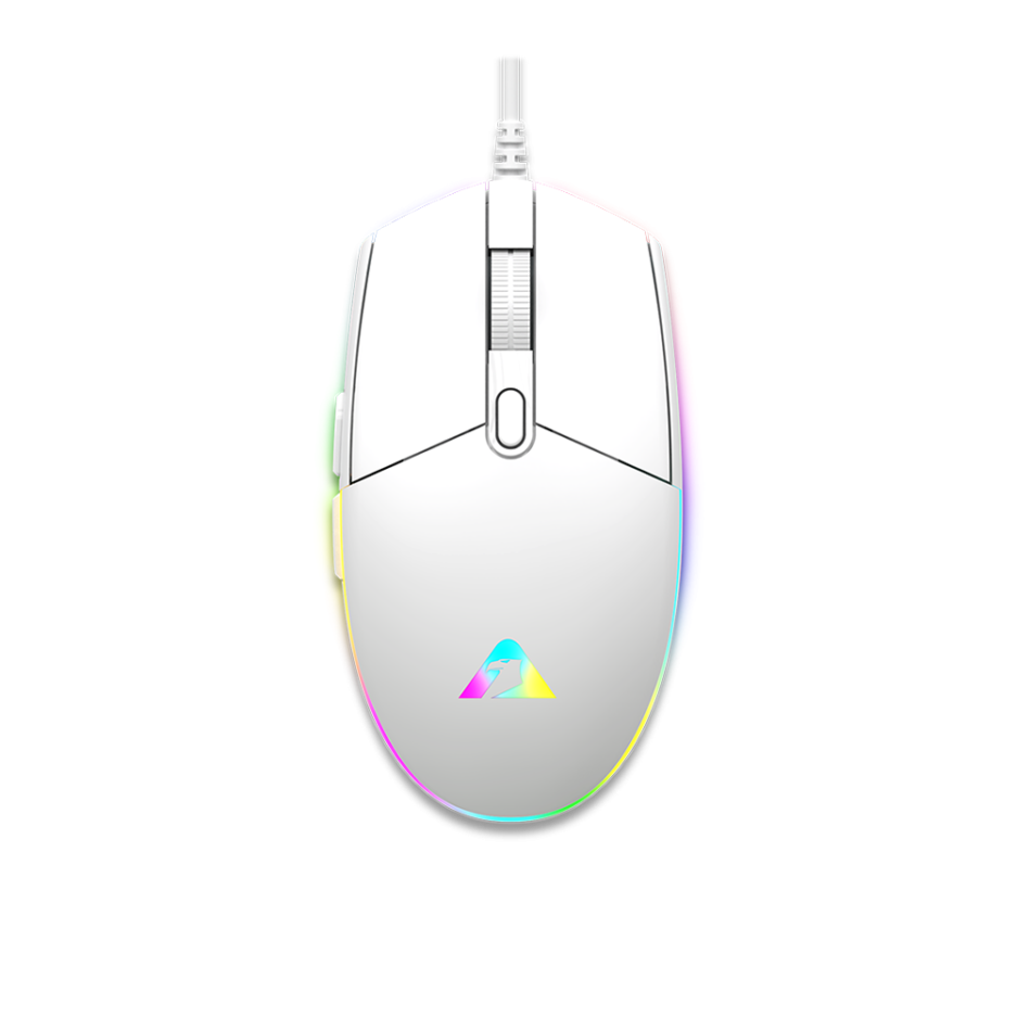 Mouse Armaggeddon Grumman Raven III RGB 12800DPI 5BOTONES Conexion USB Color White
