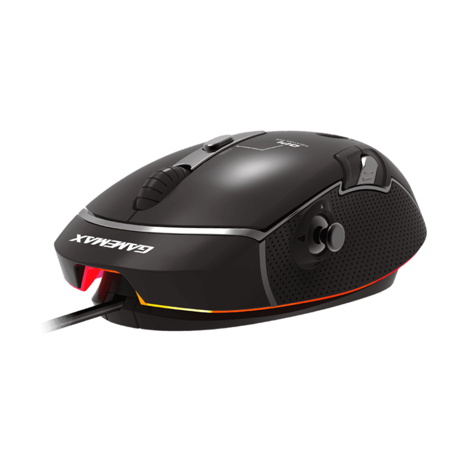 Mouse Gamemax GX10 5D Joystick RGB 10000DPI MAX Ajustable 11BOTONES Programables Conexion USB Color Black