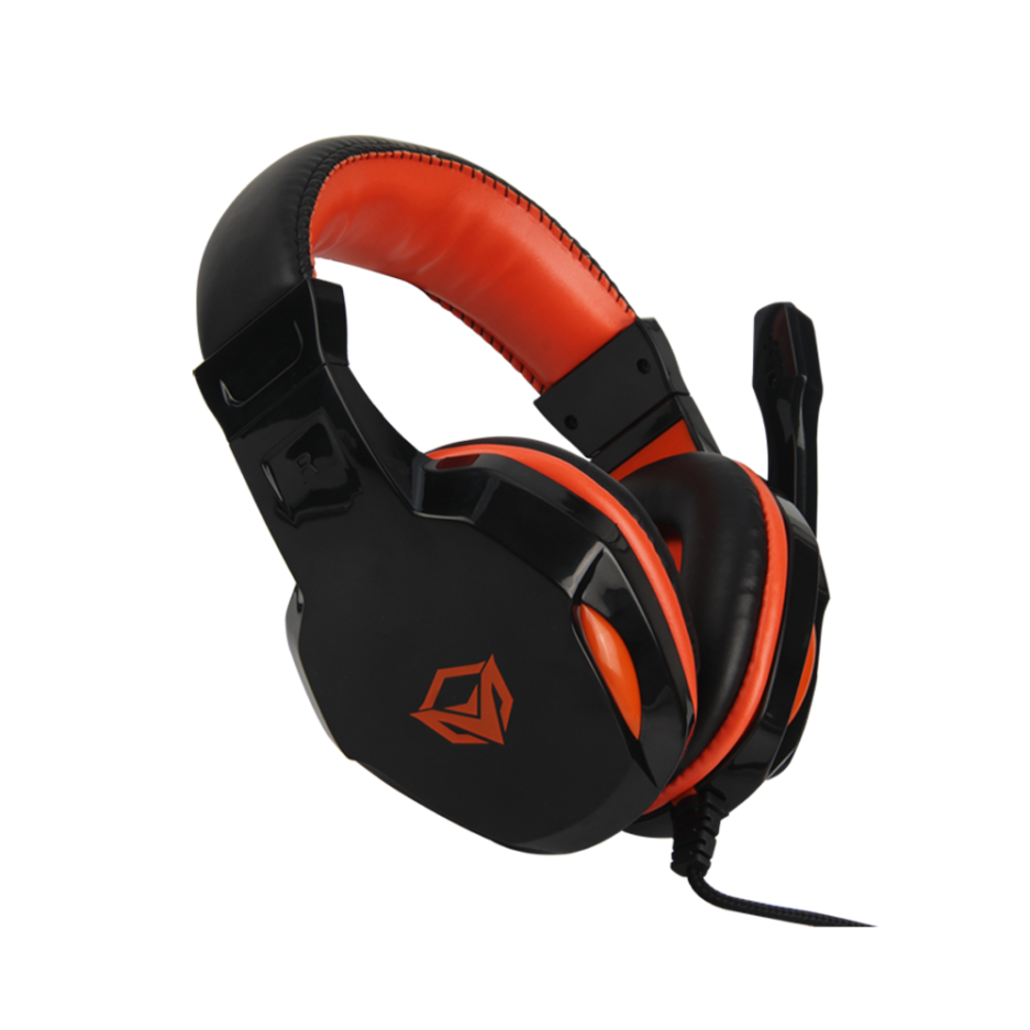 Headset Meetion HP010 Control Volumen Conexion Jack 3.5 Color Black/orange