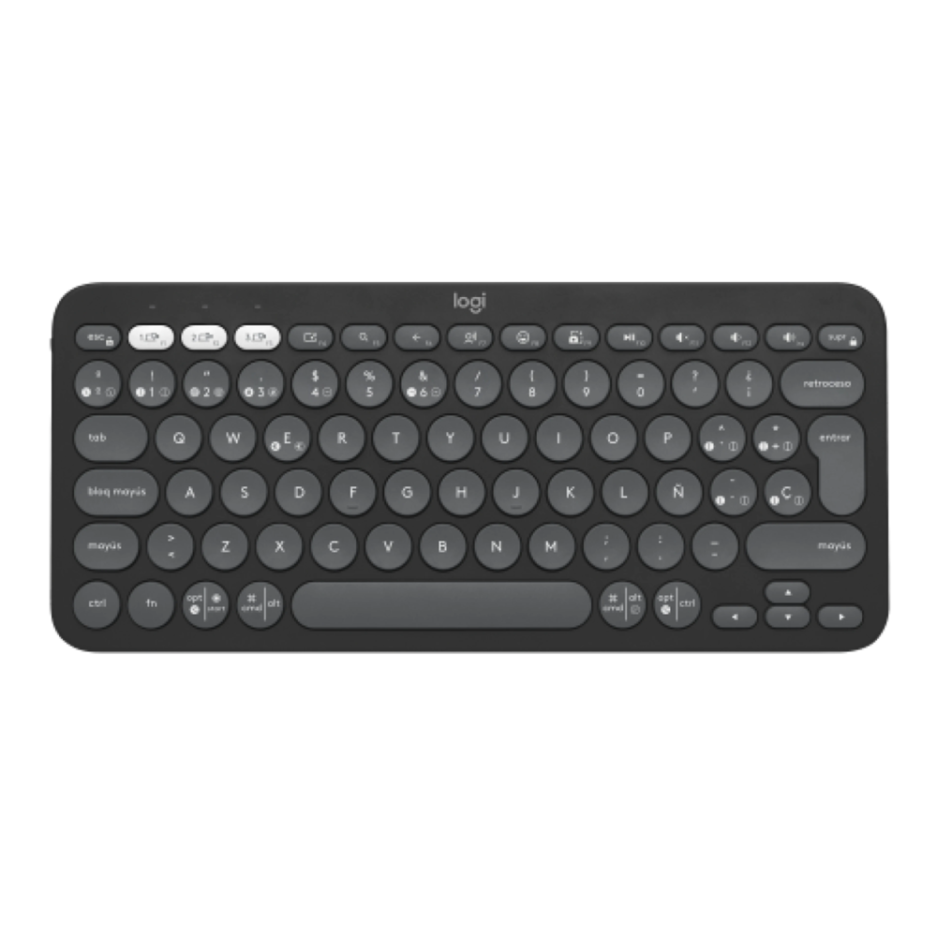 TECLADO LOGITECH PEBBLE KEYS 2 K380S CONEXION WIRELESS COLOR BLACK