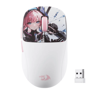 Mouse Redragon M817AK-PRO-STD Klyamoor Eticion Ayaka Gaming 24000DPI Conexion Bt/wireless/cable Color White