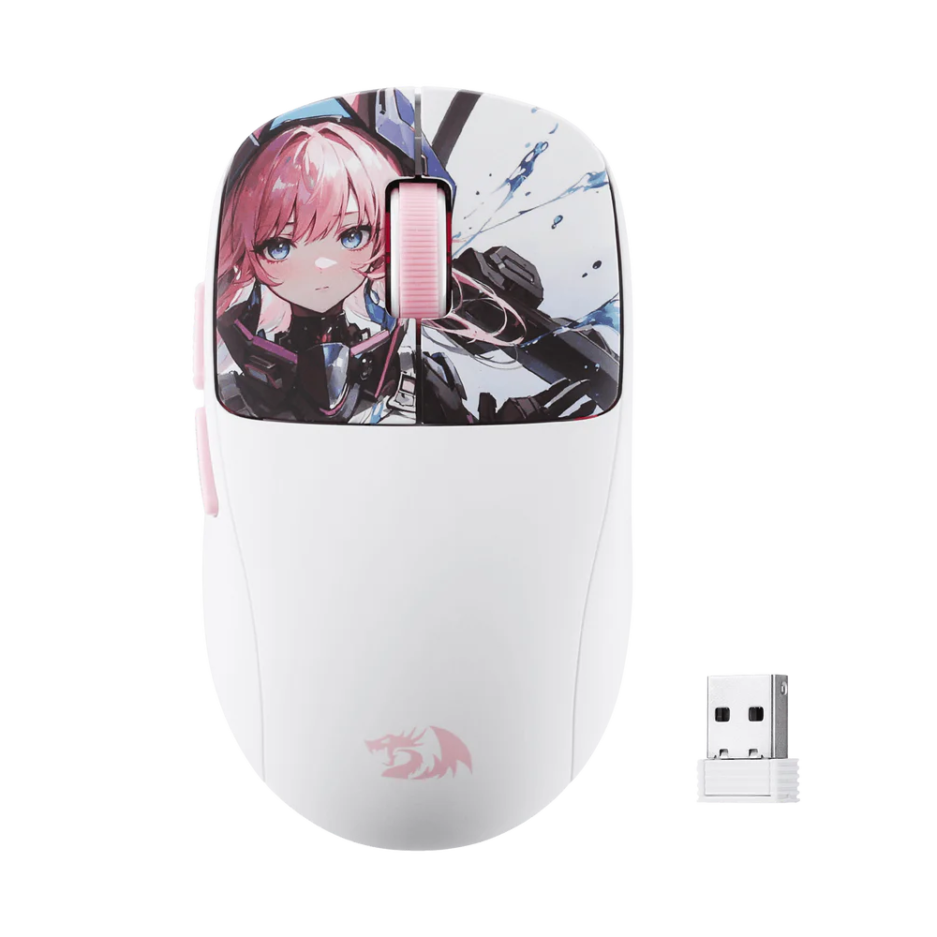 Mouse Redragon M817AK-PRO-STD Klyamoor Eticion Ayaka Gaming 24000DPI Conexion Bt/wireless/cable Color White