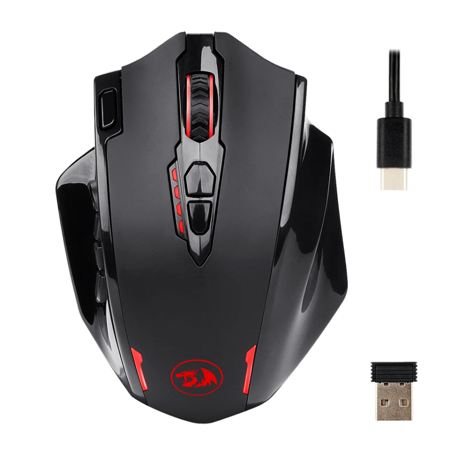 Mouse Redragon M913 Impact Elite 16000DPI 12BOTONES Programables RGB Conexión Wireless/cable Color Black