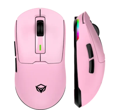Mouse Meetion AIR GW24 8000DPI Recargable Conexion Bt/wireless/cable Usb-c Color Pink