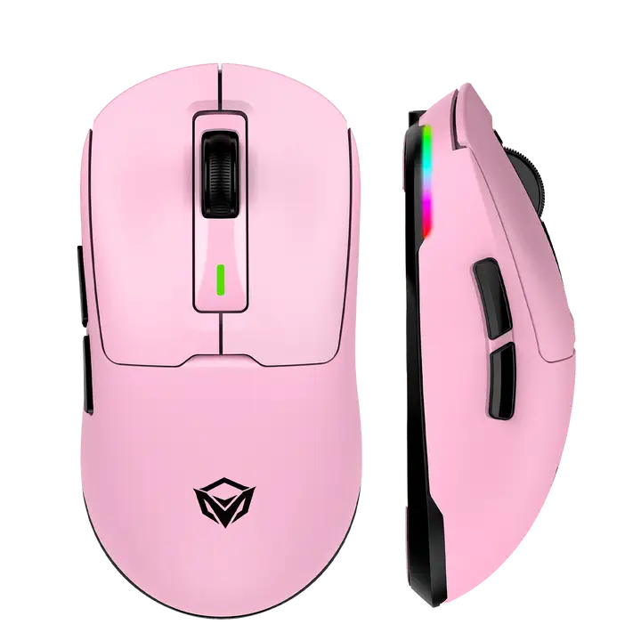 Mouse Meetion AIR GW24 8000DPI Recargable Conexion Bt/wireless/cable Usb-c Color Pink