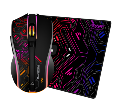 Mouse +mouse PAD Cyberpunk Mikoyan Foxbat-iii RGB 10000DPI Recargable 6BOTONES Programables Conexion Wireless Color Black