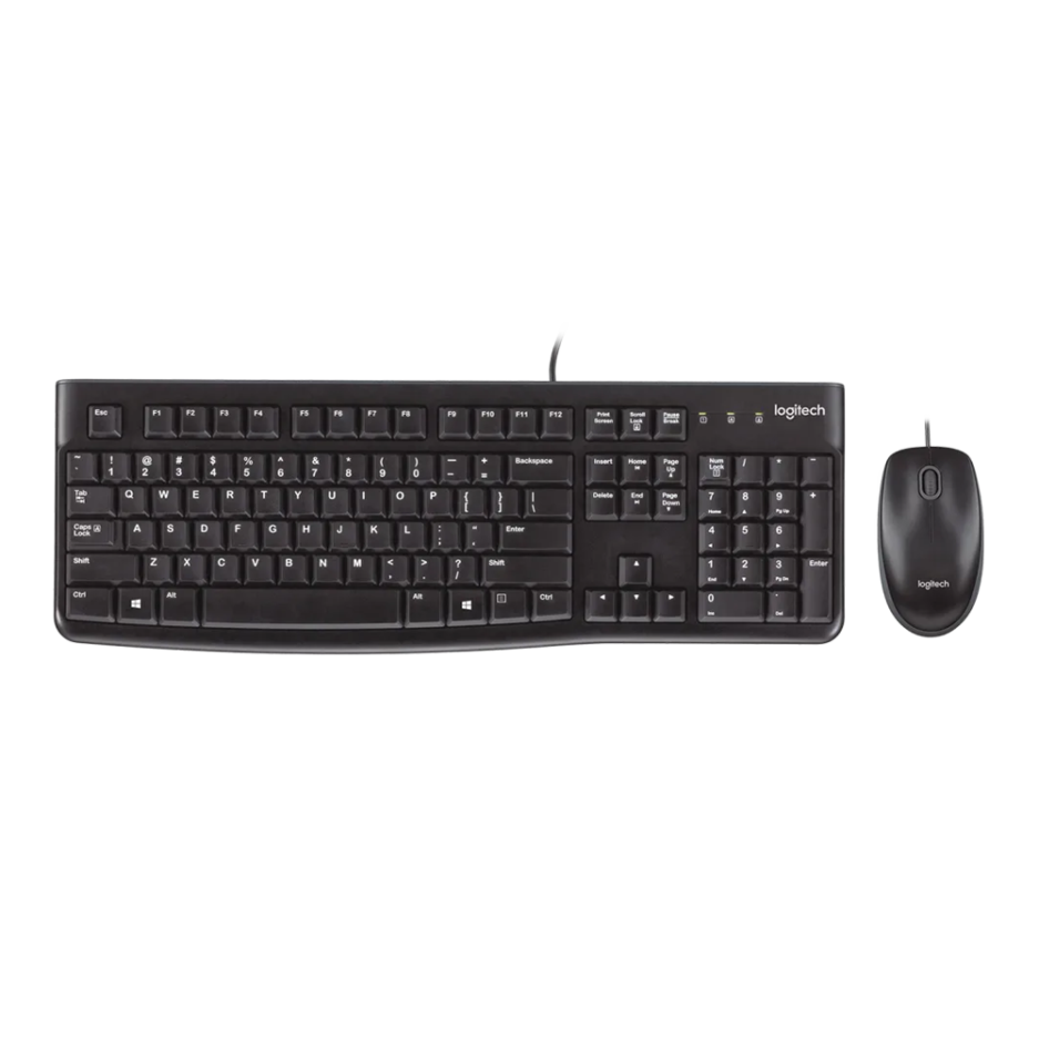 COMBO TECLADO+MOUSE LOGITECH MK120 CONEXION USB COLOR BLACK