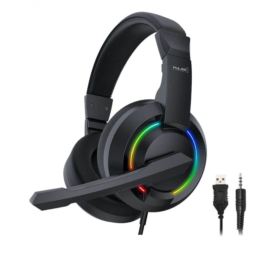 Headset Armaggedon Pulse 1 Chroma RGB Stereo 2.1 Conexion 3.5MM+USB-A Color Black