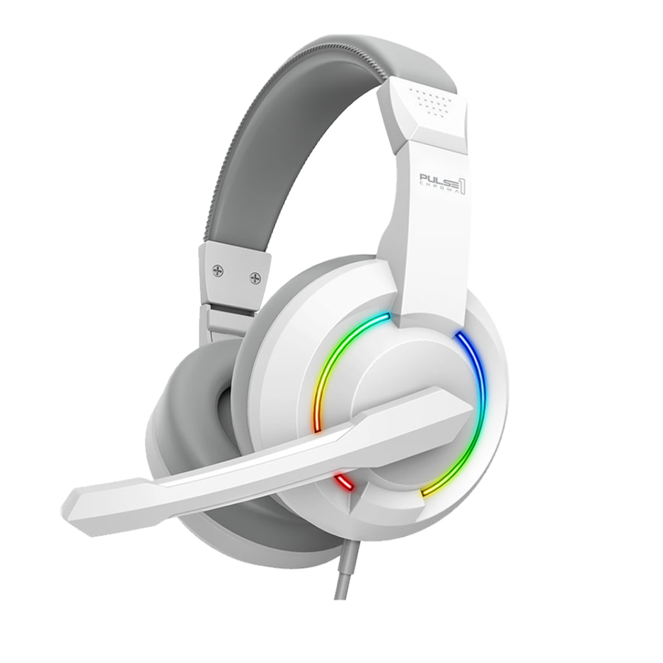 Headset Armaggedon Pulse 1 Chroma RGB Stereo 2.1 Conexion 3.5MM+USB-A Color White