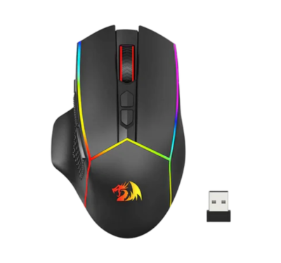 Mouse Redragon M814RGB-AXE PRO 8000DPI 8BOTONES Programables Conexion BT/2.4G/CABLE Usb-c Color Black