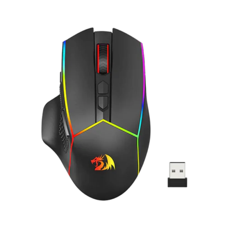 Mouse Redragon M814RGB-AXE PRO 8000DPI 8BOTONES Programables Conexion BT/2.4G/CABLE Usb-c Color Black