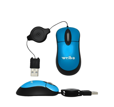 Mini Mouse Optico Weibo Retractil Varios Colores