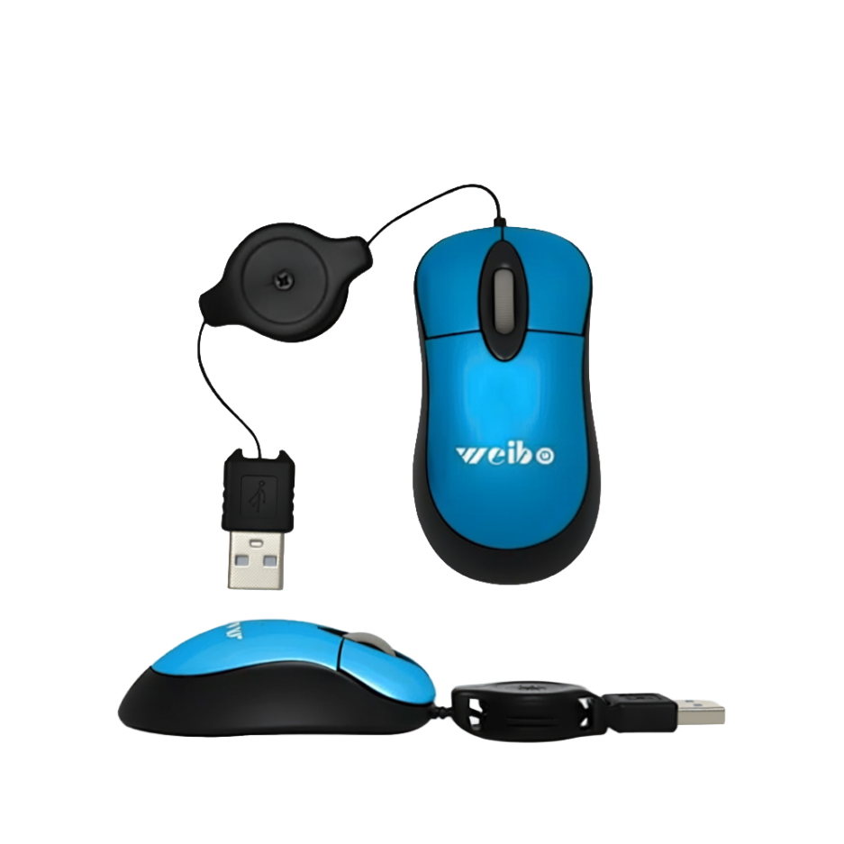 Mini Mouse Optico Weibo Retractil Varios Colores