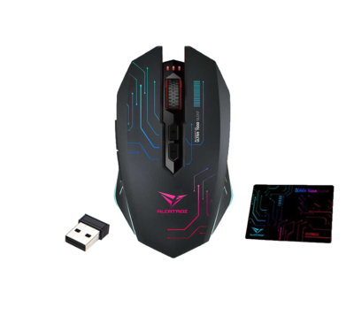 Mouse +mouse PAD Alcatroz X-craft AIR Ultra 7000 Silent RGB 4800DPI Conexion Wireless Color Black