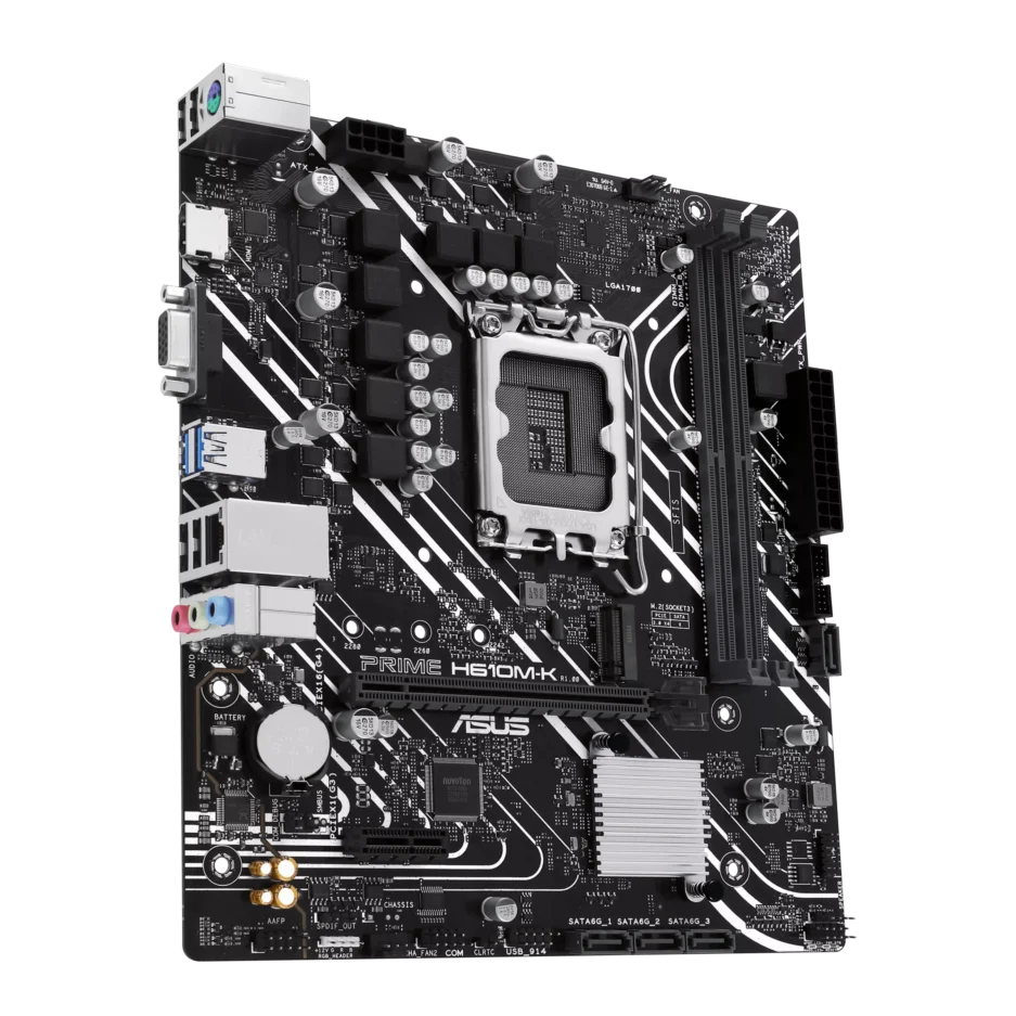 Maimboard Asus Prime H610M-K LGA1700 2*DDR5(MAX96GB) 1*M.2 1*PCIEX 4.0X16 1*PCIEX 3.0 4*USB 2.0 2*USB 3.0 1*DP 1*HDMI 1*RJ45