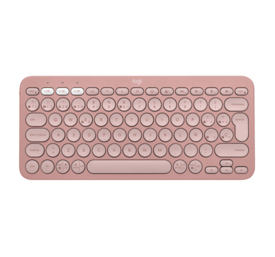 TECLADO LOGITECH PEBBLE KEYS 2 K380S CONECTAR HASTA EN 3 DISPOSITIVOS CONEXION BT COLOR PINK