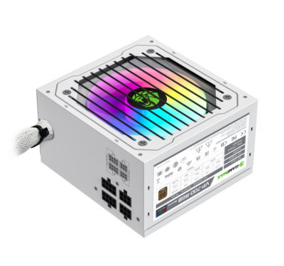 Fuente de Poder Gamemax VP-700 SEMI-Modular 80PLUS Bronze Color White RGB