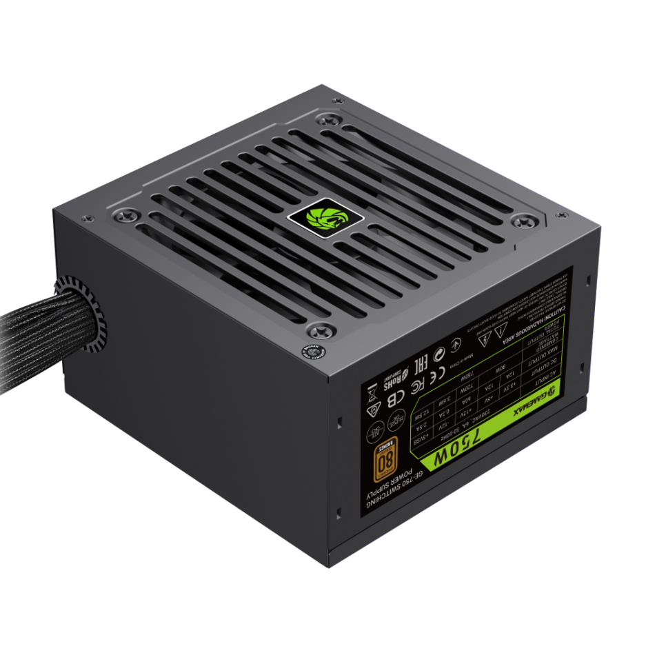 Fuente de Poder Gamemax GE-750 750W 80PLUS Bronze ATX 3.1 Pcie 5.1 Color Black