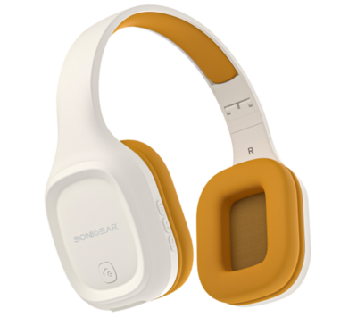 Headset Sonigear Airphone 5 Recargable Hasta 20HORAS Conexión BT5.4 Color Crema/caramelo