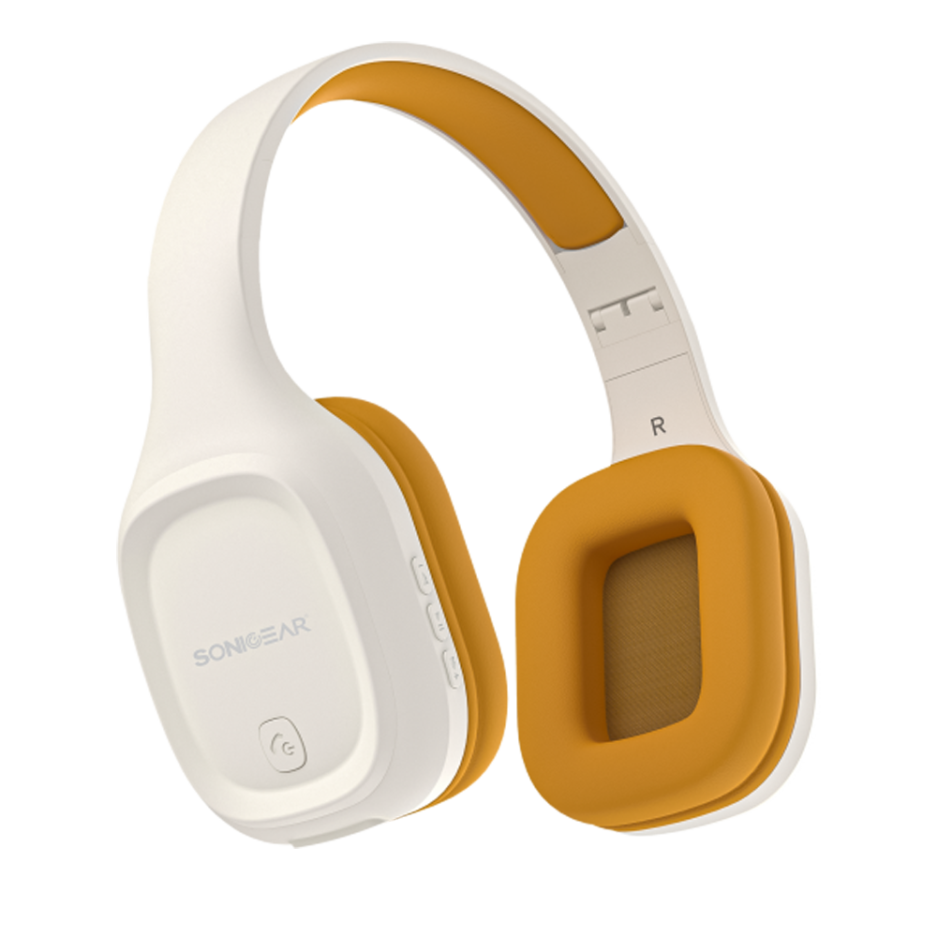 Headset Sonigear Airphone 5 Recargable Hasta 20HORAS Conexión BT5.4 Color Crema/caramelo