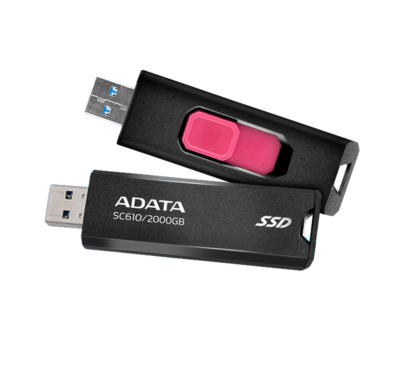 SSD Externo Adata 2TB SC610 Conexión USB 3.2 Compatible PS5 Xbox Series XS Color Black