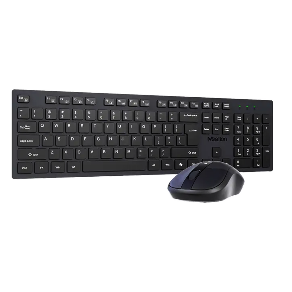 Combo Teclado+mouse Meetion CW216 Waterproof Silencioso Conexión Wireless Color Black