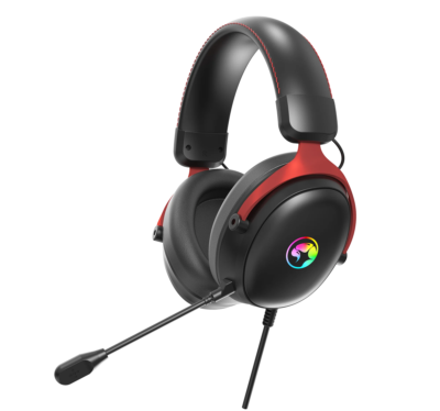 Headset Marvo Tactic X HG9076 RGB 7.1 Surround Control Volumen Microfono Desmontable Conexion USB Color Black