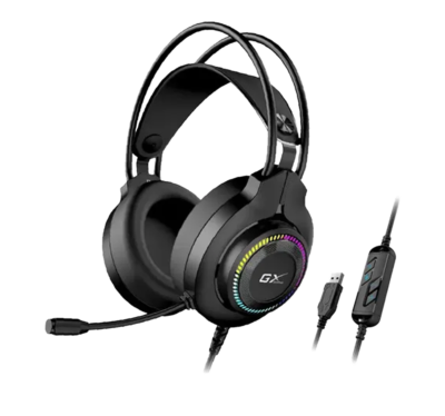 Headset Genius HS-GX580U RGB Control de Volumen Conexión USB Color Black