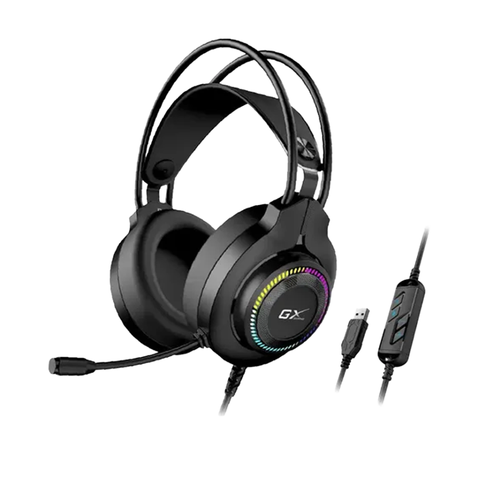 Headset Genius HS-GX580U RGB Control de Volumen Conexión USB Color Black