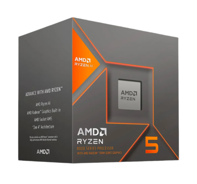 Procesador AMD Ryzen 5 8600G Socket AM5 4.3GHZ- 5.0GHZ With Radeon™ 760MS 6NUCLEOS 1HILOS Cache 22MB FAN Incluido