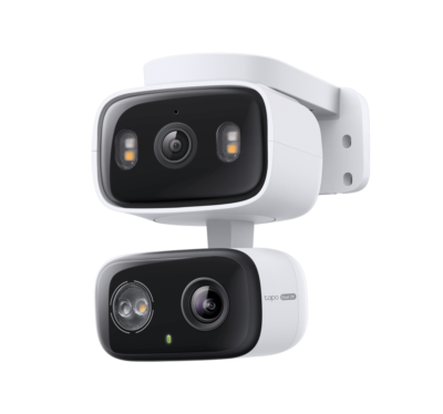 Cámara de Seguridad Tapo C246D Interiores y Exteriores Doble Lente 2K 3MP 125° Vertical 360° Horizontal Capacidad Almacenamiento 512GB Inalámbrica Color White