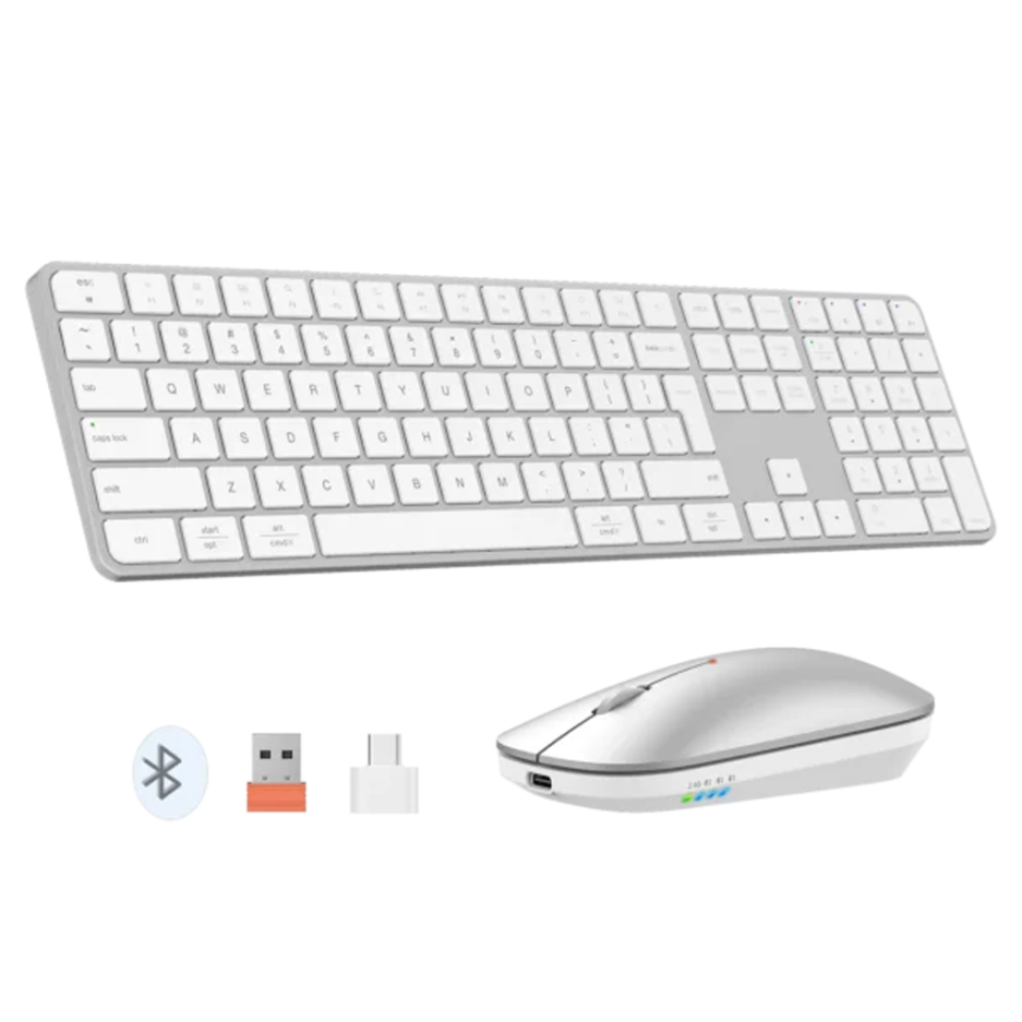 Combo Teclado+mouse Meetion Ikey C230 Conexión Bt/wireless Color White