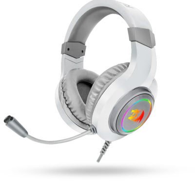 Headset Redragon Hylas MODELO:H260-W Color White conexión Jack 3.5mm con adaptador en Y