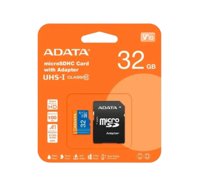 Micro SD Adata 32GB V10 FHD CLASS10 Lectura 100MB/S Escritura 25MB/S